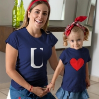 I Love U Anne Kız Çocuk Tişört Kombini - 4