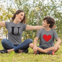 I Love U Anne Erkek Çocuk Tişört Kombini - 3