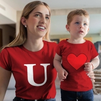 I Love U Anne Erkek Çocuk Tişört Kombini - 4