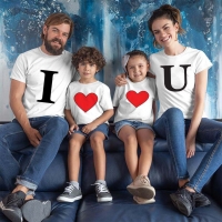 I Love U Aile Tişört Kombini - 3