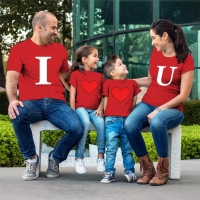 I Love U Aile Tişört Kombini - 4