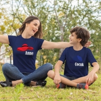 Şapka Temalı Anne Erkek Çocuk Tişört Kombini - 4
