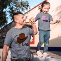 Şapka Temalı Baba Kız Çocuk Tişört Kombini - 5