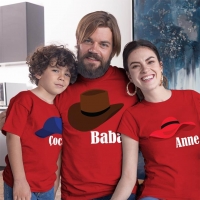 Şapka Temalı Anne Baba Erkek Çocuk Tişört Kombini - 3
