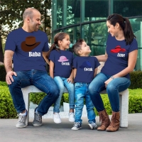 Şapka Temalı AileTişört Kombini - 3