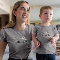 Mutlu Aile Temalı Anne Erkek Çocuk Tişört Kombini - 4