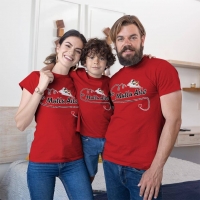 Mutlu Aile Temalı Anne Baba Erkek Çocuk Tişört Kombini - 4