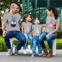 Tavşan Ailesi Tişört Kombini - 5