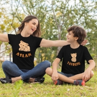 Aslan Yavrusu Anne Erkek Çocuk Tişört Kombini - 4