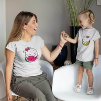 Sevimli Meyveler Anne Kız Çocuk Tişört Kombini - 2