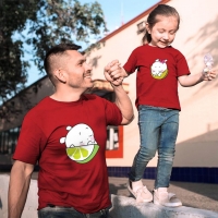 Sevimli Meyveler Baba Kız Çocuk Tişört Kombini - 2