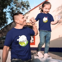 Sevimli Meyveler Baba Kız Çocuk Tişört Kombini - 4