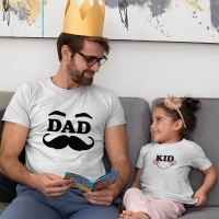 Dad and Kid Baba Kız Çocuk Tişört Kombini - 2