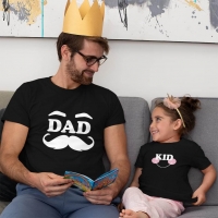 Dad and Kid Baba Kız Çocuk Tişört Kombini - 4