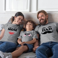 Mom Dad and Kid Anne Baba ve Erkek Çocuk Tişört Kombini - 4