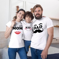 Mom Dad and Kid Anne Baba ve Erkek Çocuk Tişört Kombini - 5