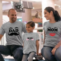 Mom Dad and Kid Anne Baba ve Kız Çocuk Tişört Kombini - 3