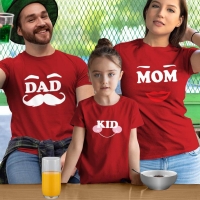 Mom Dad and Kid Anne Baba ve Kız Çocuk Tişört Kombini - 4