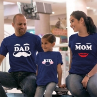 Mom Dad and Kid Anne Baba ve Kız Çocuk Tişört Kombini - 5