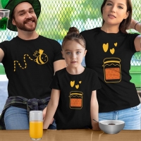 Arım Balım Anne Baba Kız Çocuk Tişört Kombini - 3