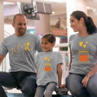 Arım Balım Anne Baba Kız Çocuk Tişört Kombini - 4