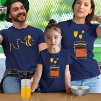 Arım Balım Anne Baba Kız Çocuk Tişört Kombini - 5