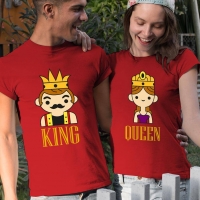 Kral ve Kraliçe Sevgili Tişört Kombini
