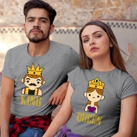 Kral ve Kraliçe Sevgili Tişört Kombini - 2