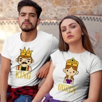 Kral ve Kraliçe Sevgili Tişört Kombini - 3