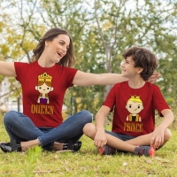 Kraliçe ve Prens Anne Erkek Çocuk Tişört Kombini