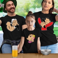 Temel Reis Temalı 3'lü Anne Baba Kız Çocuk Kombini - 3