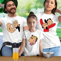 Temel Reis Temalı 3'lü Anne Baba Kız Çocuk Kombini - 5