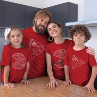 Pizza Tasarımlı Aile Tişört Kombini - 2