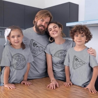 Pizza Tasarımlı Aile Tişört Kombini - 3