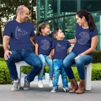 Pizza Tasarımlı Aile Tişört Kombini - 5