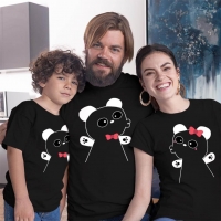 Panda Anne Baba ve Erkek Çocuk Tişört Kombini - 2