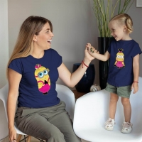 Çılgın Hırsız Minyonlar Anne Kız Çocuk Tişört Kombini