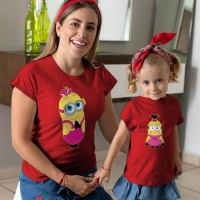 Çılgın Hırsız Minyonlar Anne Kız Çocuk Tişört Kombini - 2