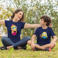 Çılgın Hırsız Minyonlar Anne Erkek Çocuk Tişört Kombini - 4