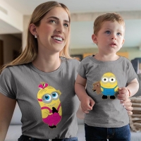 Çılgın Hırsız Minyonlar Anne Erkek Çocuk Tişört Kombini - 5