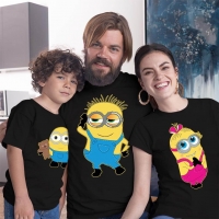 Çılgın Hırsız Minyonlar Anne Baba ve Erkek Çocuk Tişört Kombini - 2