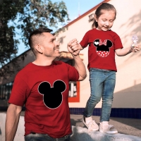 Mickey ve Minnie Mouse Baba Kız Çocuk Tişört Kombini - 3