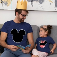 Mickey ve Minnie Mouse Baba Kız Çocuk Tişört Kombini - 4