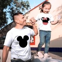 Mickey ve Minnie Mouse Baba Kız Çocuk Tişört Kombini - 5