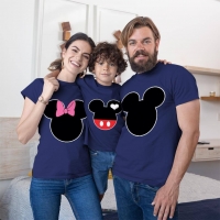 Mickey ve Minnie Mouse Anne Baba ve Erkek Çocuk Tişört Kombini - 2