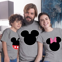 Mickey ve Minnie Mouse Anne Baba ve Erkek Çocuk Tişört Kombini - 3