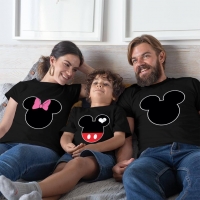 Mickey ve Minnie Mouse Anne Baba ve Erkek Çocuk Tişört Kombini - 4