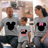 Mickey ve Minnie Mouse Anne Baba ve Kız Çocuk Tişört Kombini - 2