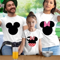 Mickey ve Minnie Mouse Anne Baba ve Kız Çocuk Tişört Kombini - 5