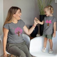 Aşk Ağaçları Anne Kız Çocuk Tişört Kombini - 2